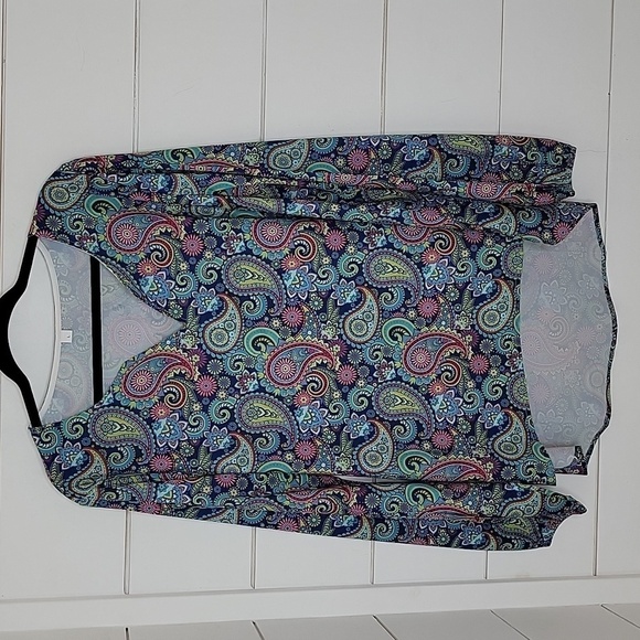 NWOT Boutique large paisley bohemian high low top - Picture 1 of 3